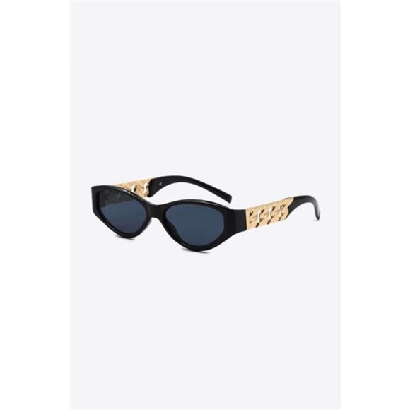 Chain Detail Temple Cat Eye Sunglasses - Picture 13 of 16